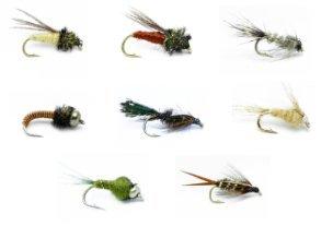Feeder Creek Fly Fishing Assortment - 32 Nymph Flies - Trout Fishing