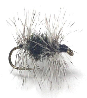 Feeder Creek Fly Fishing Assortment 12 GRIFFITH'S GNAT DRY Flies -Sizes 16, 18, 20, 22 (3 of Each) - Feeder Creek