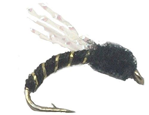 Feeder Creek Fly Fishing Trout Flies - Midge Assortment - 30 Flies - Size  18, 20 (2 of Each Size) for Trout and Other Freshwater Fish Zebra, UV, Top