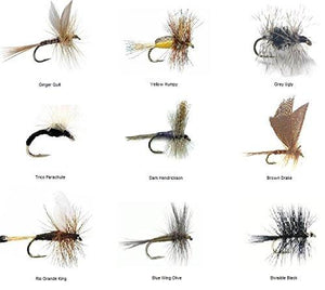 Feeder Creek Fly Fishing Flies Assortment - 36 TROUT CRUSHING Dry Mayflies in 18 Patterns - Feeder Creek