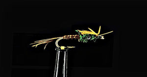 Nymph and Fly Box Assortment - 18 Flies in 6 Patterns (Pheasant Tail, Bead Heads, and More) Sizes 12-16