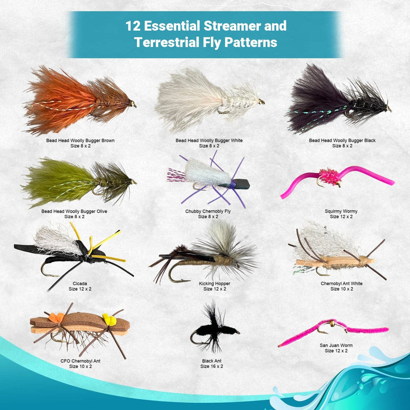 120pc Dry Flies, Wet Flies, Streamers