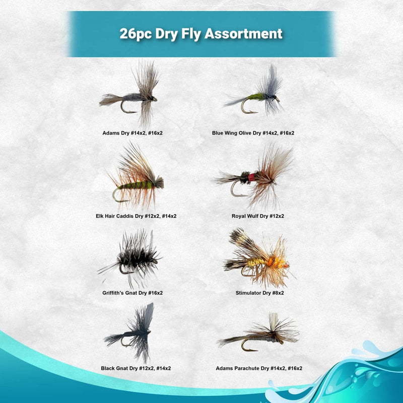 dry fly fishing accessories 48 Flies