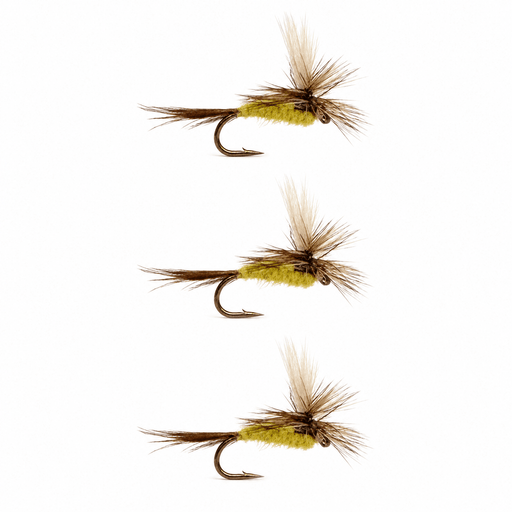 Adams Yellow Parachute 3 Pack Trout Flies