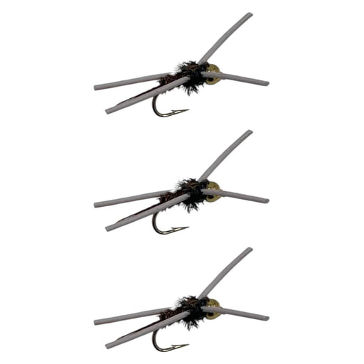 pheasant tail rubber legs nymph 3 pack trout flies