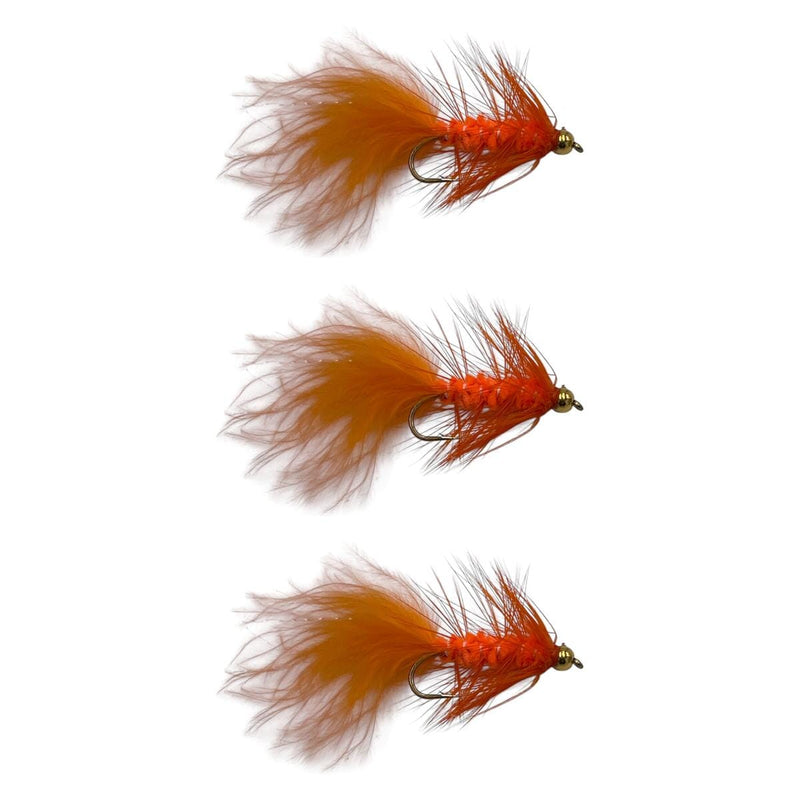 Bead Head Woolly Bugger Burnt Orange 3 Pack