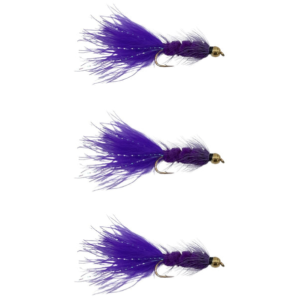 Beadhead Woolly Bugger - Purple | 3 Pack