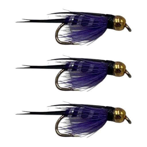 bead head prince nymph purple 3 pack