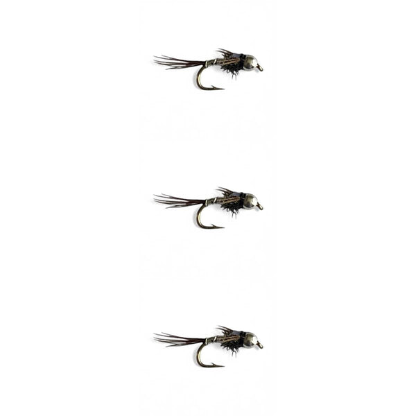 bead head lightning bug black nymph flies