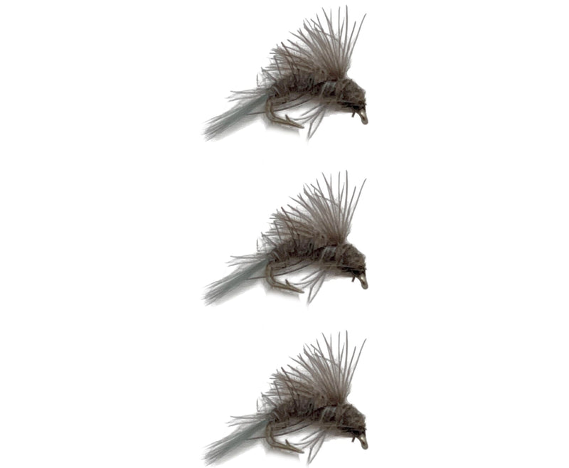 CDC Mayfly Emerger Gray 3 Pack