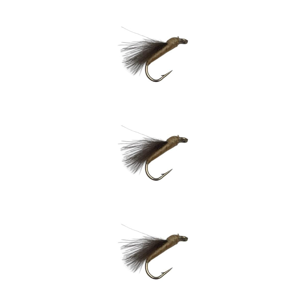 Wet Caddis Flies Adult Tan CDC 3 Pack