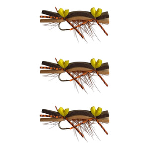 chernobyl ant brown and tan dry flies