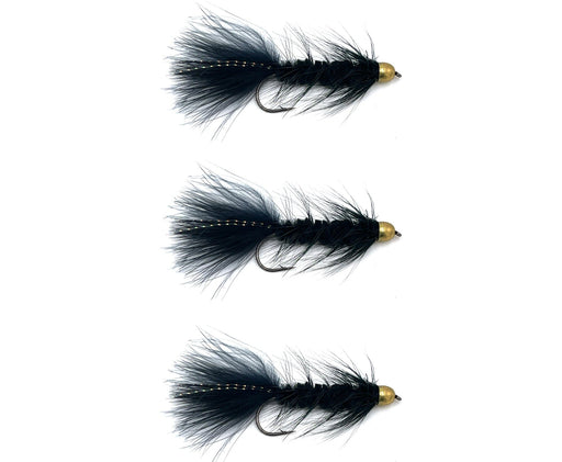 Conehead Wooly Bugger Black 3 Pack