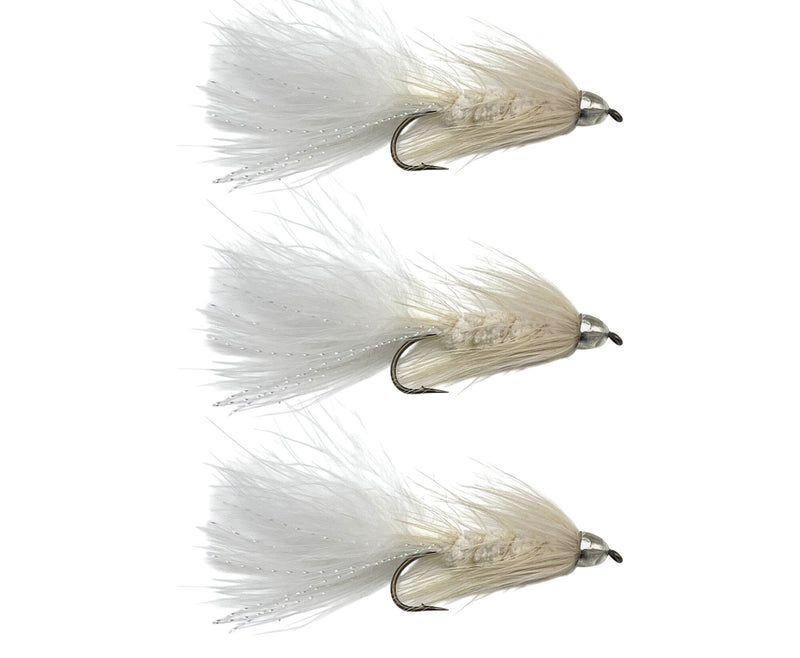 Woolly Bugger Conehead White 3 Pack
