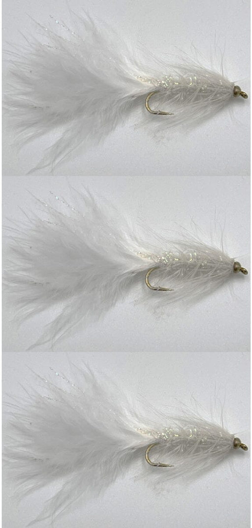 bead head crystal bugger white