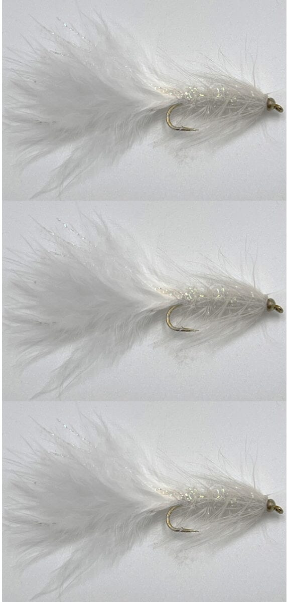 bead head crystal bugger white