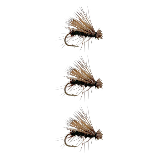 Elk HairC addis Peacock 3Pack Dry Flies
