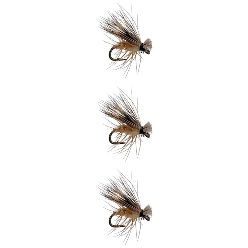 elkhair caddis tan trout flies