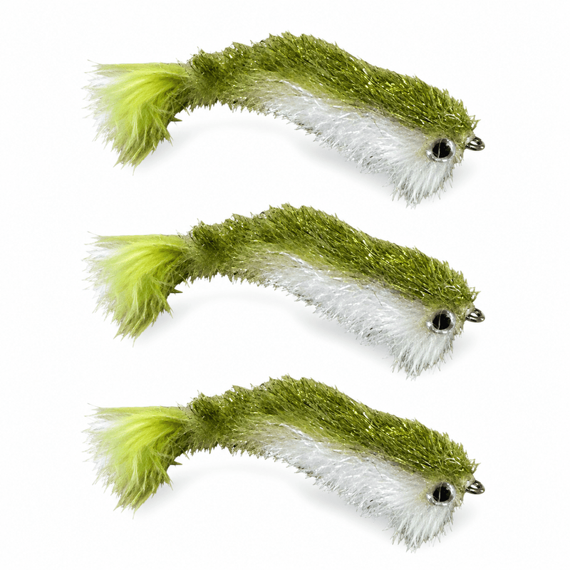Game Changer Olive and White 3 streamers against a white background