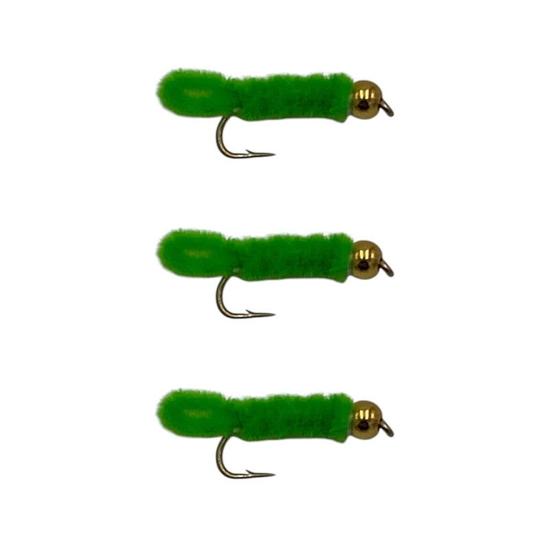 Green Weenie Caddis or Inch Worm Trout Flies