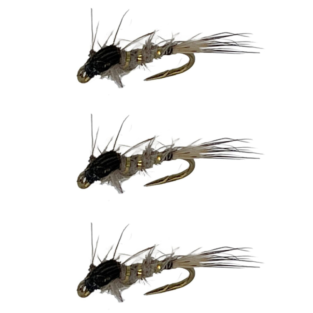 Hares Ear Natural Nymph Trout Flies 3 Pack