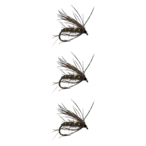 Hares Ear Soft Hackel Wet Flies Trout 3 Pack