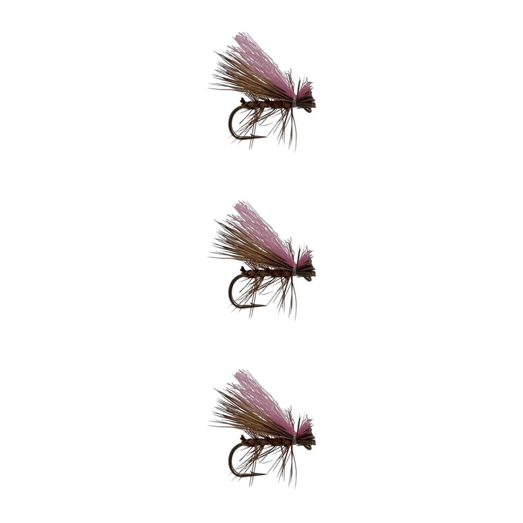 Elk Hair Caddis Pink Dry Flies 3 Pack