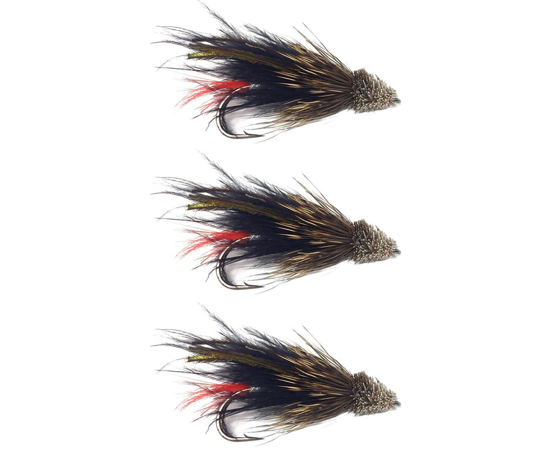 marabou muddler black trout and bass flies