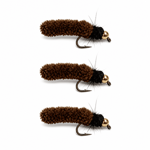 Mop Flies Brown Fly Fishing Flies 3 Pack