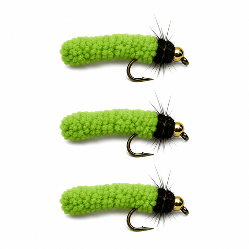 Mop flies chartreuse bead head flies