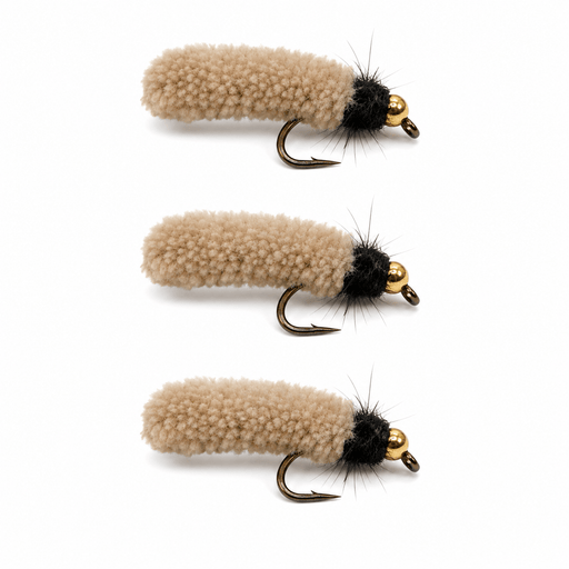 Mop Fy Tan Nymph fly fishing flies 3 pack