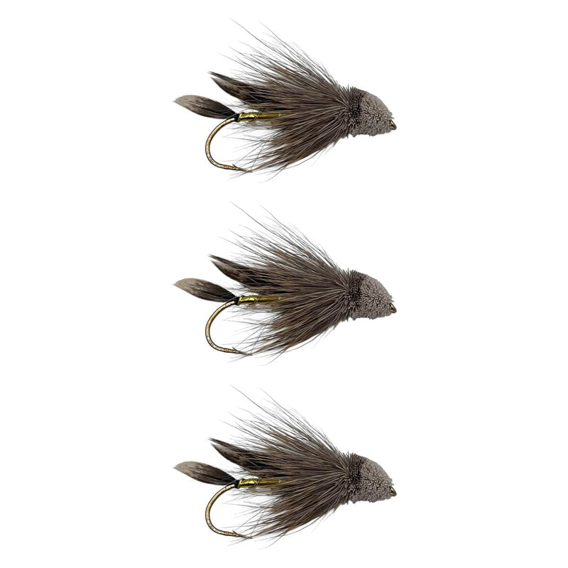Muddler Minnow Gold Bass Flies Streamers 3 Pack
