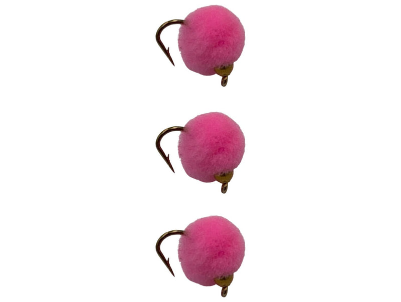 Pink Egg Glo Bug Bead Head | 3 Pack