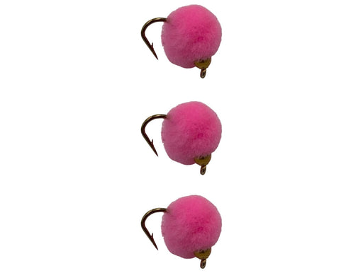 egg and hook fly fishing bead Pink Egg Glo Bug Bead Head | 3 Pack
