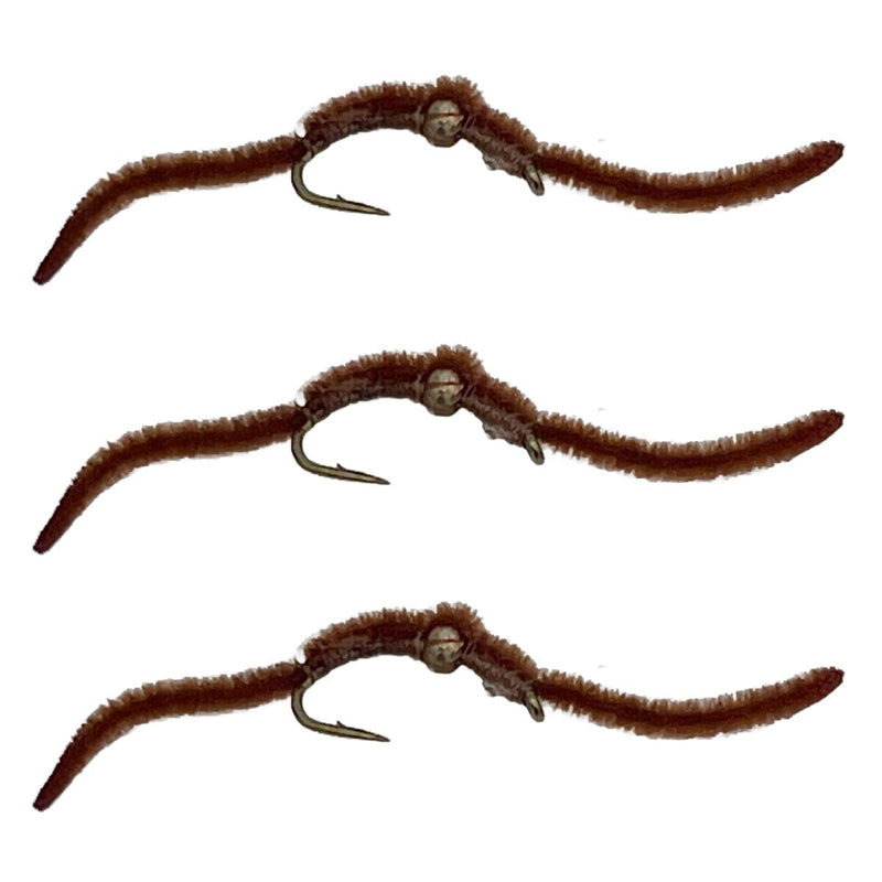 bead head san juan worm brown streamer