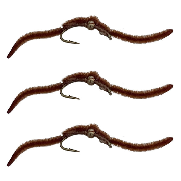 bead head san juan worm brown streamer