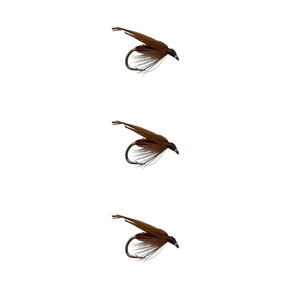 Caddis Wet Flies Slow Water Brown Trout Flies 3 Pack