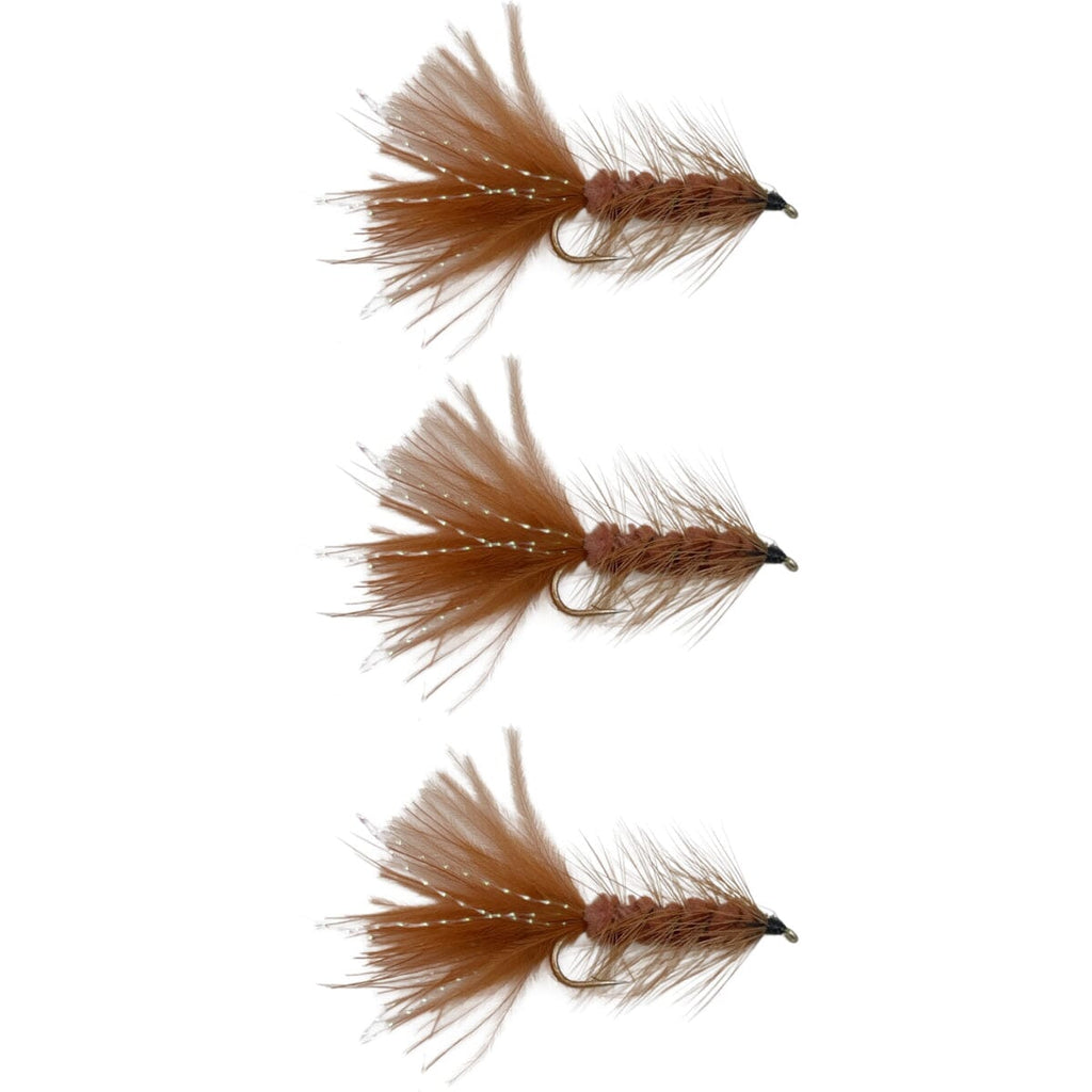 Woolly Bugger 3 Pack Brown Streamers