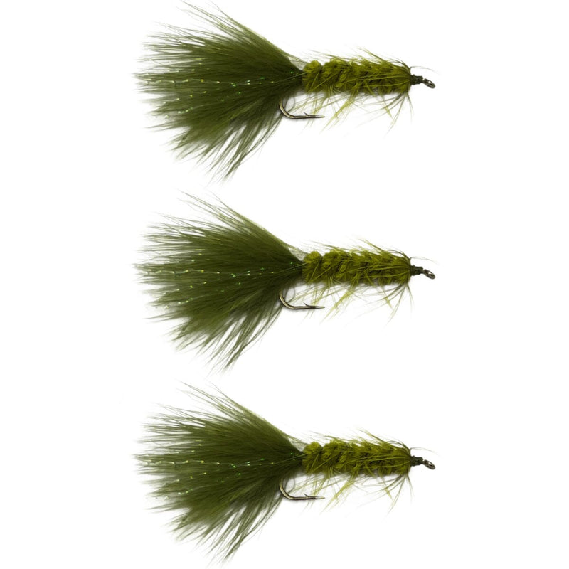 Woolly Bugger 3 Pack Olivce Streamers