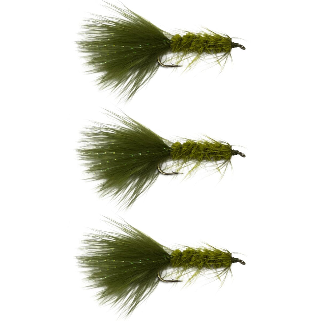 Woolly Bugger 3 Pack Olivce Streamers
