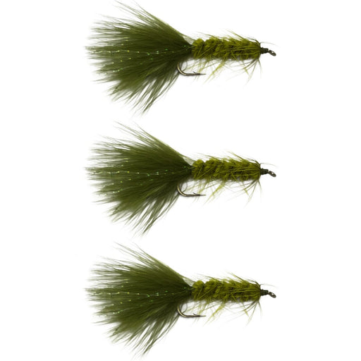 Woolly Bugger 3 Pack Olivce Streamers