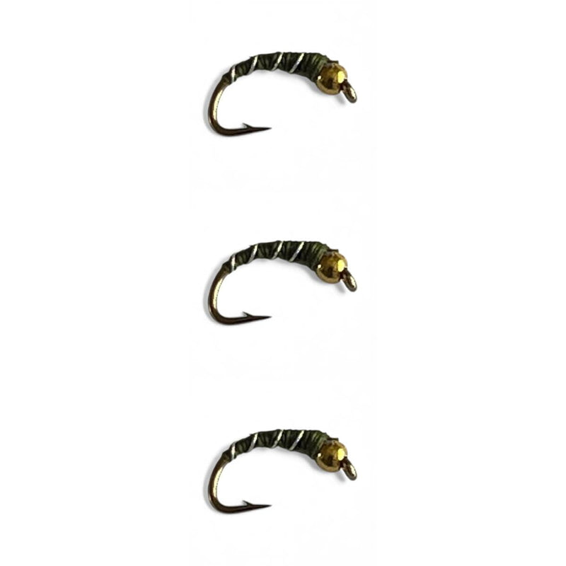 Zebra Midge Olive - Bead Nymph | 3 Pack