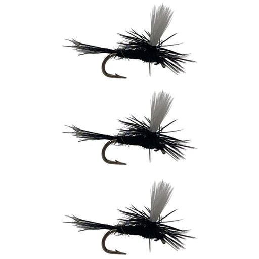 parachute black gnat dry flies 3 pack