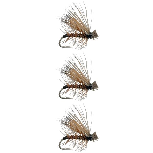 elk hair caddis black dry flies 3 pack