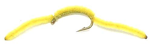 San Juan Worm Streamers - Purple / Red / Yellow / Brown - Size 12,14,16,18  (3 of Each Size)
