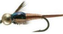 Fly Fishing Trout Flies - Copper John Nymph with Bead Head - One Dozen 4 Sizes - Feeder Creek