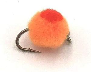 Fly Fishing Trout Flies - Bead Head Trout/Salmon Eggs - 12 Wet Flies in Size 12 (Peach)