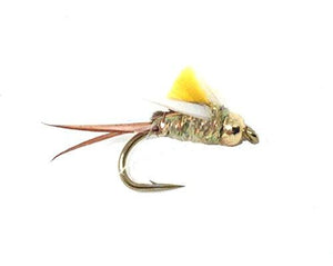 Feeder Creek Fly Fishing Trout Flies - Psycho Prince Nymph - 12 Flies - 3 Sizes 14,16, 18 - Feeder Creek