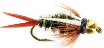 Feeder Creek Fly Fishing Trout Flies - Bead Head Prince Nymph - 12 Flies - 3 Size Assortment 8,10,12 - Feeder Creek