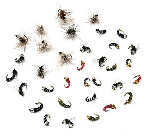 Midge Fly Assortment - 32 Flies - Size 18, 20 (2 of Each Size)  Includes Zebra, UV, Top Secret, Mercury, and More